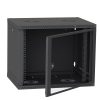 19-Zoll Wand-Netzwerkschrank mit Sicherheitsglastür 9U 600x450 mm